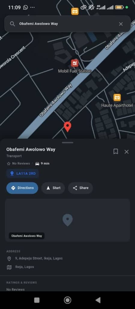 Maimaps Location Detail Panel Screen